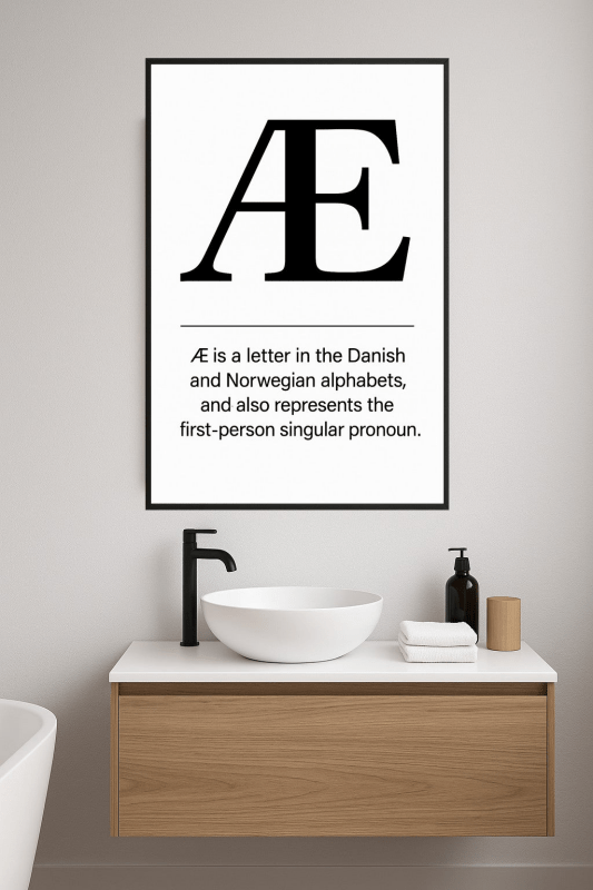 Druk Sztuki Litery Ae - CasaNookDecor