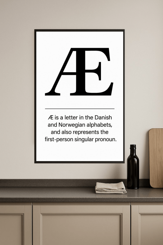 Druk Sztuki Litery Ae - CasaNookDecor
