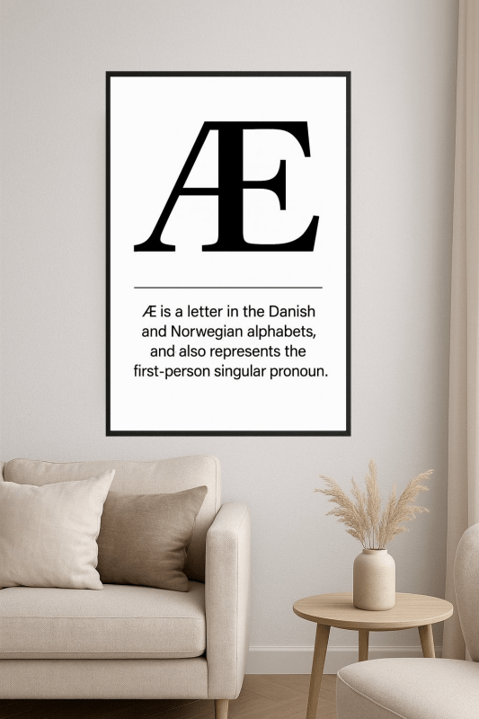 Druk Sztuki Litery Ae - CasaNookDecor