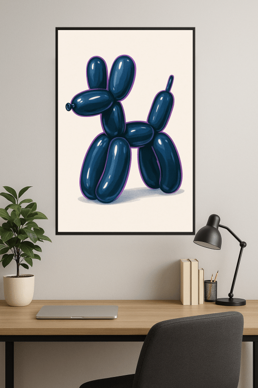 Druk Sztuki Psa Z Balonów - CasaNookDecor