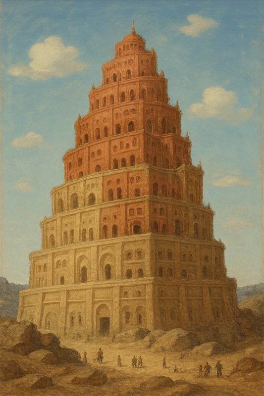 Druk Sztuki Wieży Babel - CasaNookDecor