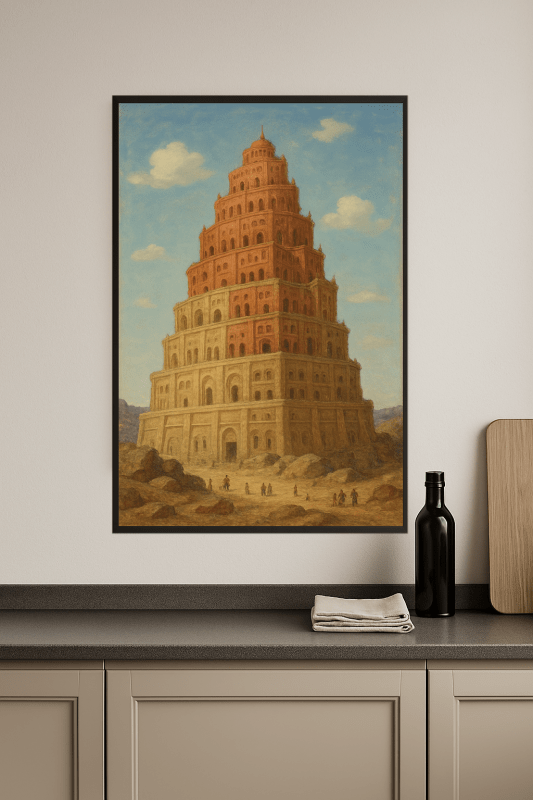 Druk Sztuki Wieży Babel - CasaNookDecor