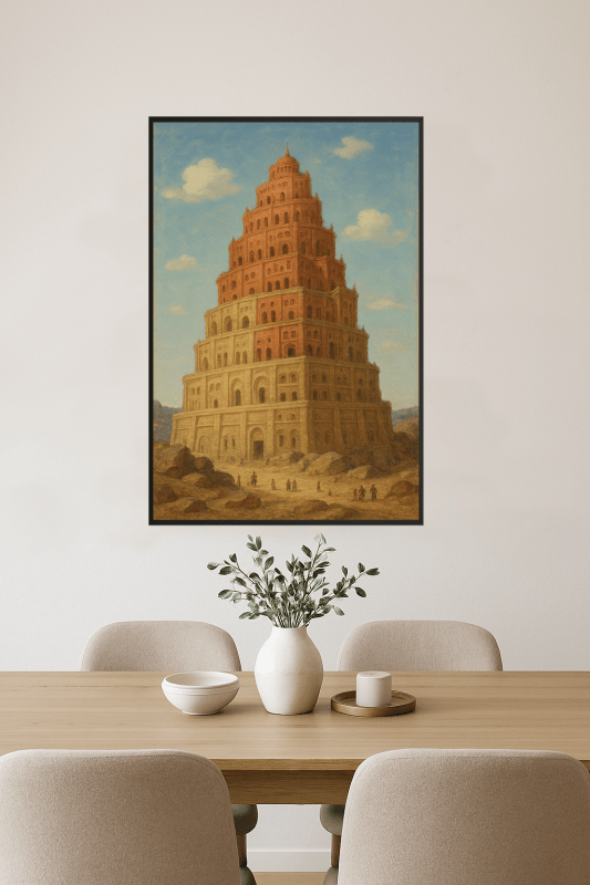 Druk Sztuki Wieży Babel - CasaNookDecor