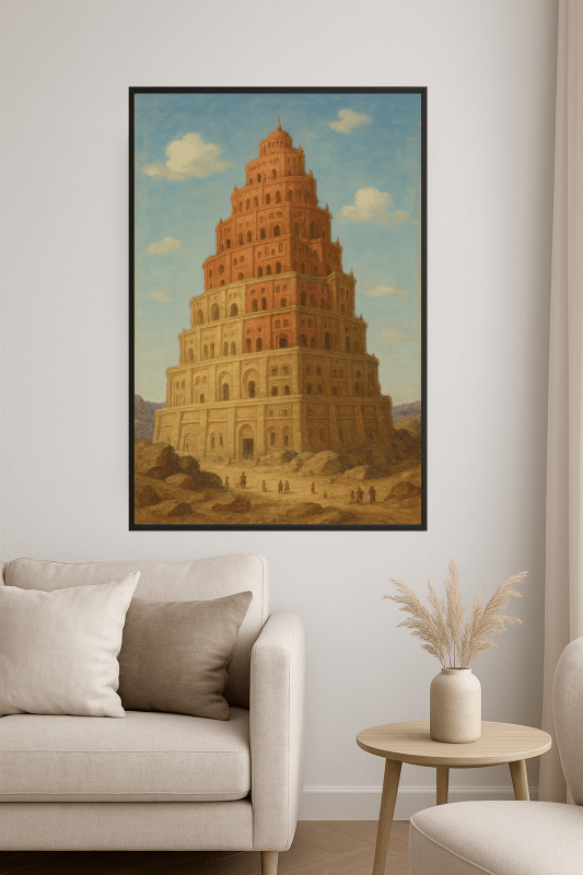 Druk Sztuki Wieży Babel - CasaNookDecor