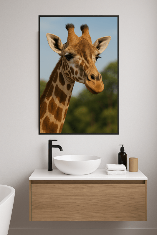 Druk Sztuki z Głową Żyrafy - CasaNookDecor
