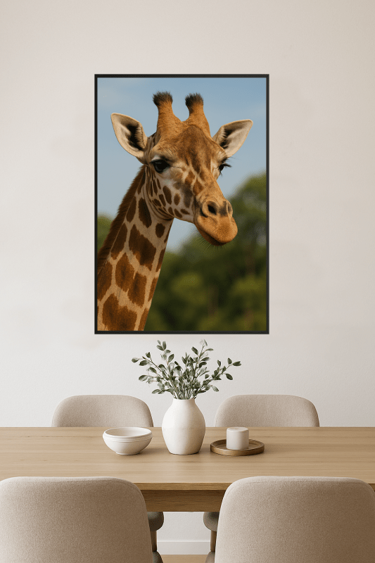 Druk Sztuki z Głową Żyrafy - CasaNookDecor