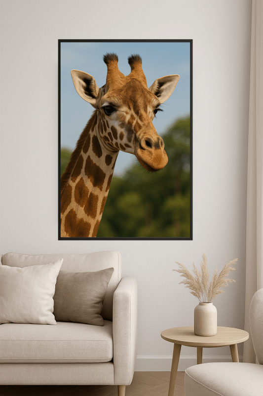 Druk Sztuki z Głową Żyrafy - CasaNookDecor