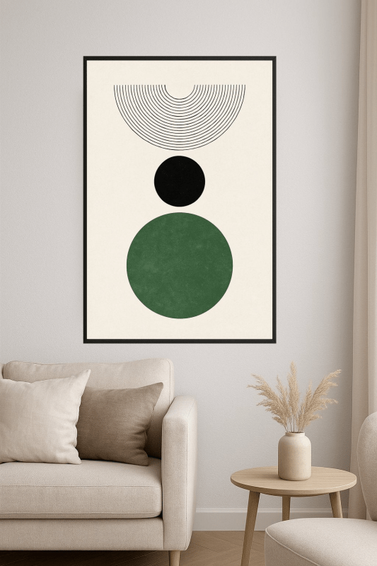 Druk Sztuki z Kształtami Geometrycznymi - CasaNookDecor
