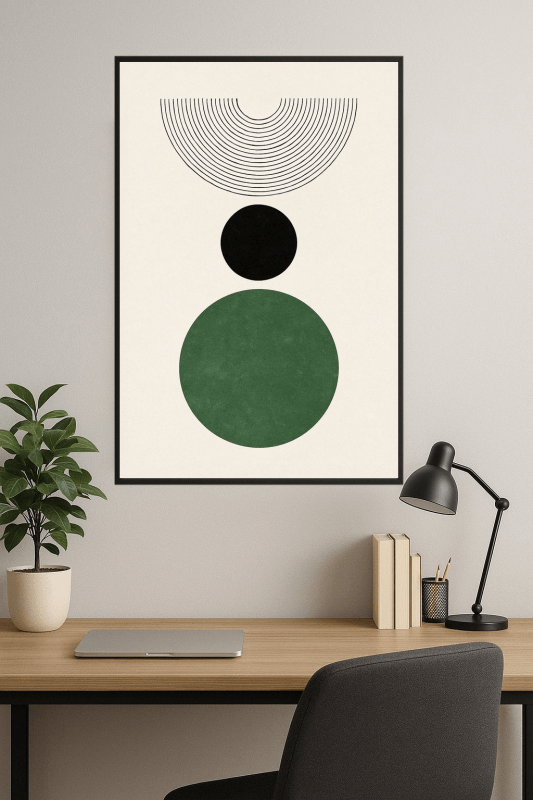 Druk Sztuki z Kształtami Geometrycznymi - CasaNookDecor