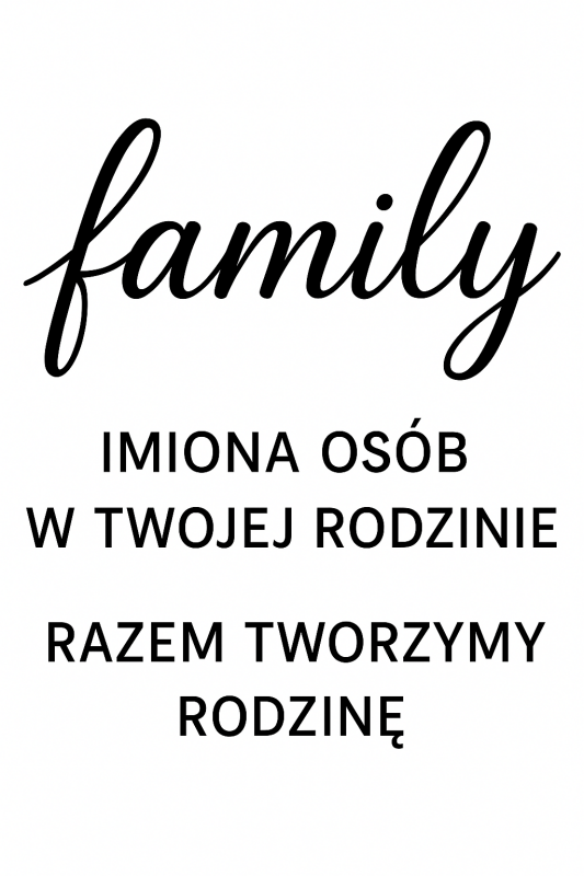 Druk Sztuki z Nazwiskiem Rodzinnym - CasaNookDecor