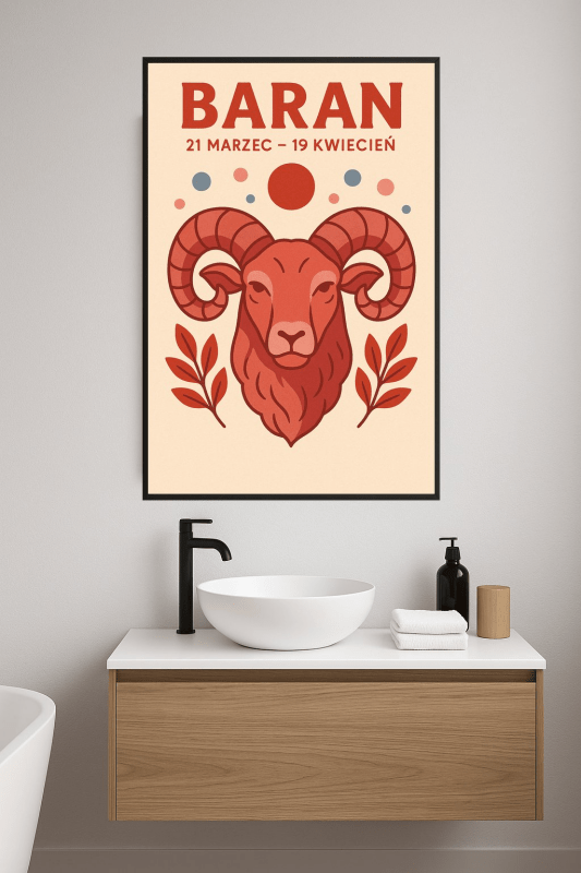 Druk Sztuki Zodiakalnego Barana - CasaNookDecor