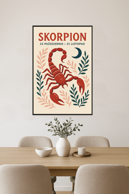 Druk Sztuki Zodiaku Skorpion - CasaNookDecor