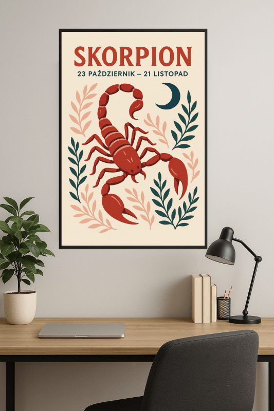 Druk Sztuki Zodiaku Skorpion - CasaNookDecor