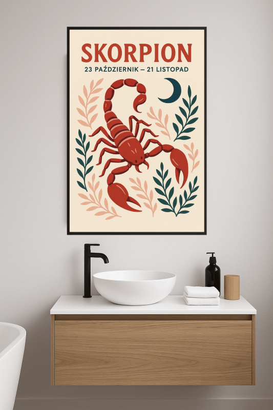 Druk Sztuki Zodiaku Skorpion - CasaNookDecor