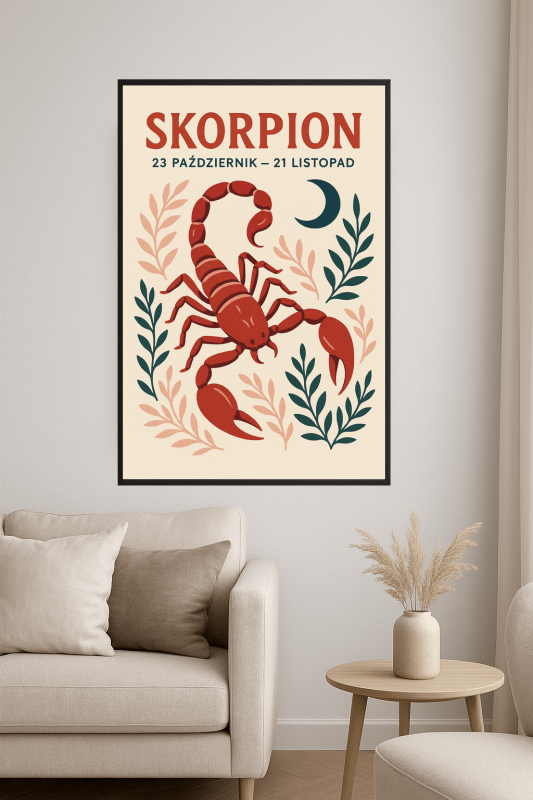 Druk Sztuki Zodiaku Skorpion - CasaNookDecor