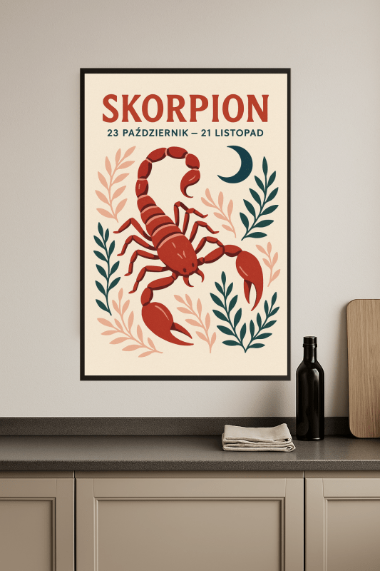 Druk Sztuki Zodiaku Skorpion - CasaNookDecor