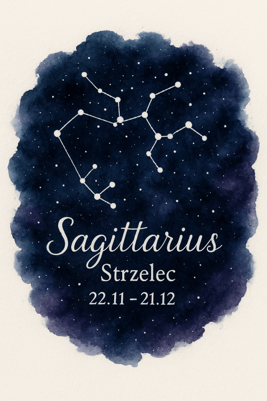 Druk Sztuki Zodiaku Strzelec - CasaNookDecor