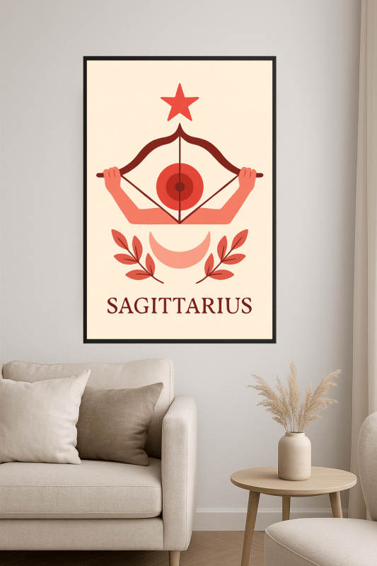 Druk Sztuki Zodiaku Strzelec - CasaNookDecor