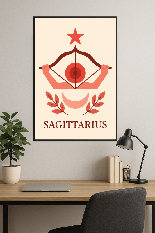 Druk Sztuki Zodiaku Strzelec - CasaNookDecor