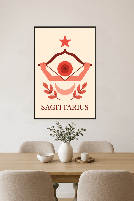 Druk Sztuki Zodiaku Strzelec - CasaNookDecor