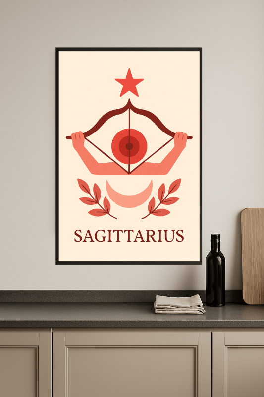 Druk Sztuki Zodiaku Strzelec - CasaNookDecor