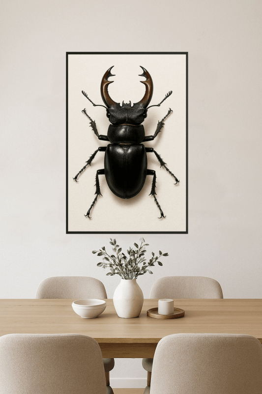 Druk Żuka Lucanus Cervus - CasaNookDecor