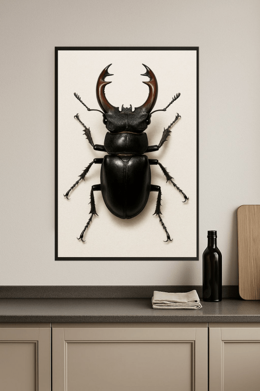 Druk Żuka Lucanus Cervus - CasaNookDecor