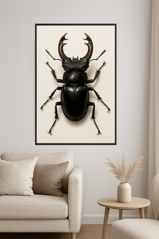 Druk Żuka Lucanus Cervus - CasaNookDecor