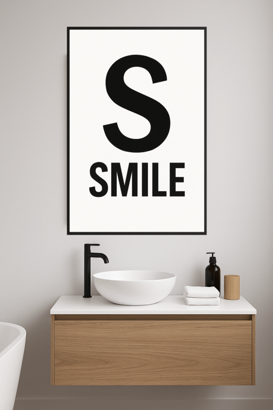 Drukowana Sztuka Ścienna Uśmiechu - CasaNookDecor