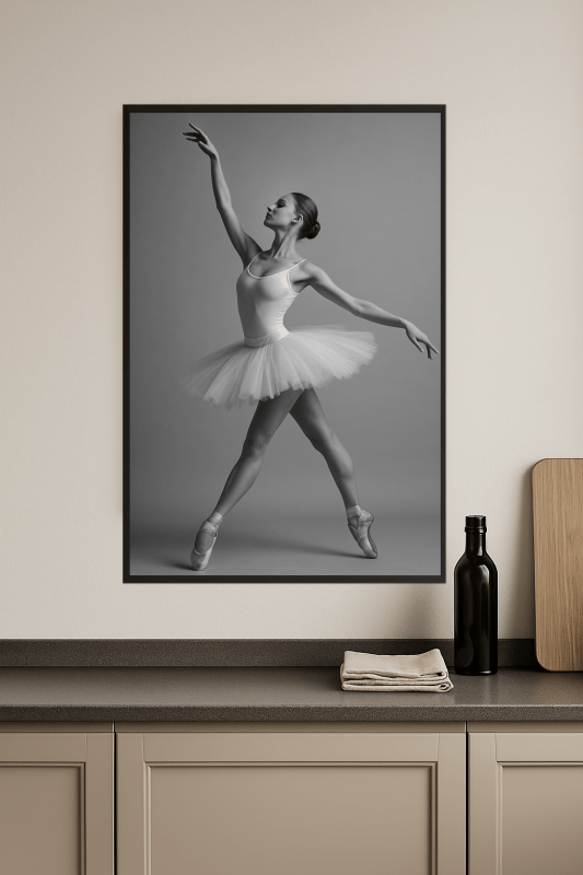 Elegancka Grafika Tancerki Baletowej - CasaNookDecor