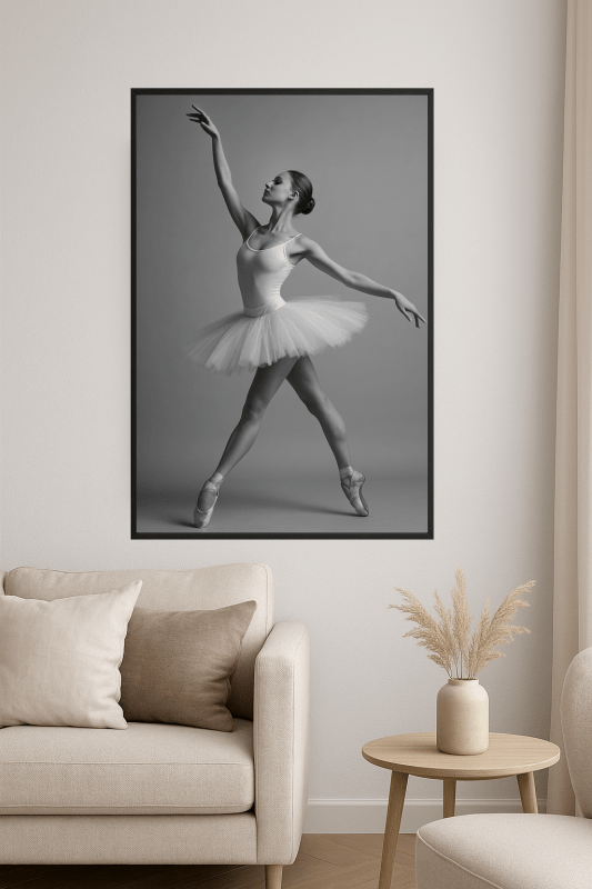 Elegancka Grafika Tancerki Baletowej - CasaNookDecor