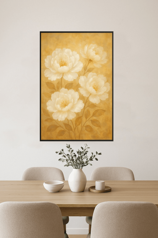 Elegancki Druk Sztuki Kwiatowej - CasaNookDecor