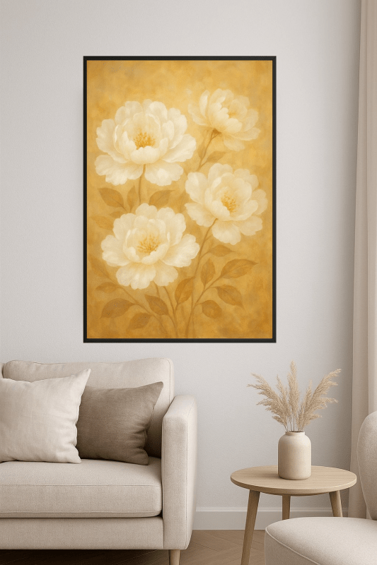 Elegancki Druk Sztuki Kwiatowej - CasaNookDecor