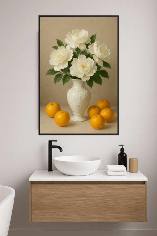 Elegancki Wazon Kwiatowy Z Pomarańczami - CasaNookDecor