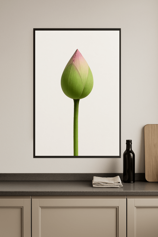 Elegancki Wydruk Pąka Lotosu - CasaNookDecor
