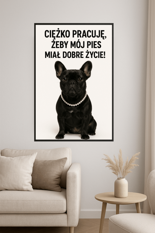 Elegancki Wzór Buldoga Francuskiego - CasaNookDecor