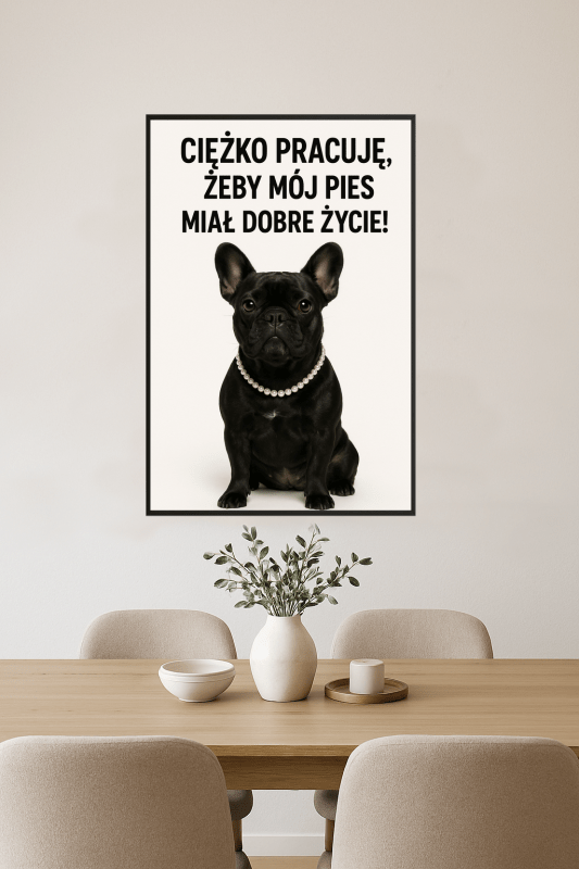 Elegancki Wzór Buldoga Francuskiego - CasaNookDecor