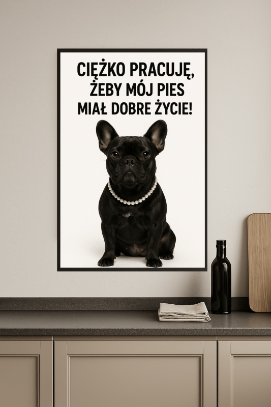 Elegancki Wzór Buldoga Francuskiego - CasaNookDecor