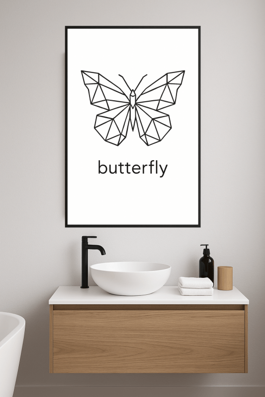 Geometriczny Druk Sztuki Motyla - CasaNookDecor