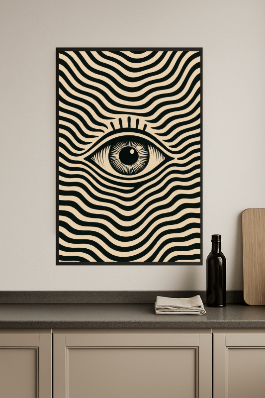 Hipnotyczny Druk Sztuki Oka - CasaNookDecor