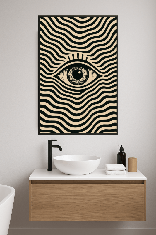 Hipnotyczny Druk Sztuki Oka - CasaNookDecor