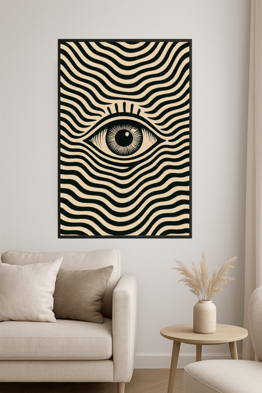 Hipnotyczny Druk Sztuki Oka - CasaNookDecor