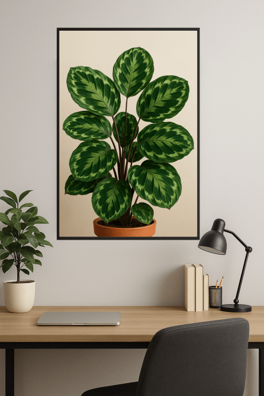 Ilustracja Calathea Roseopicta - CasaNookDecor