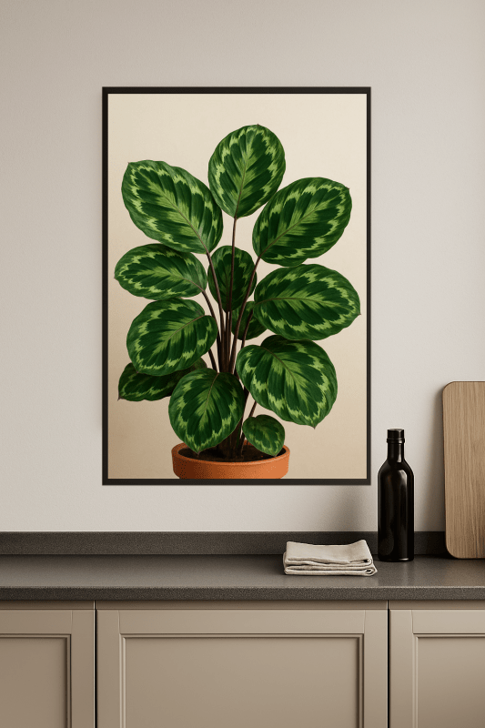 Ilustracja Calathea Roseopicta - CasaNookDecor