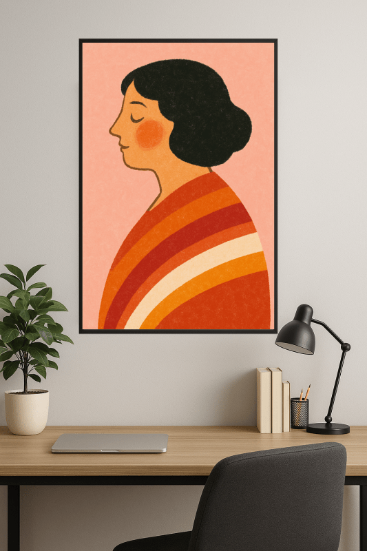 Ilustracja Kolorowego Paskowanego Szala - CasaNookDecor