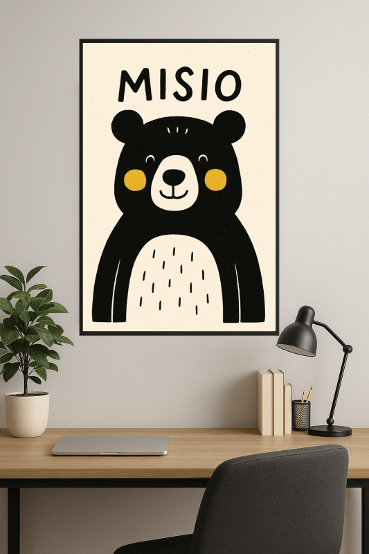 Ilustracja Misia Bear - CasaNookDecor