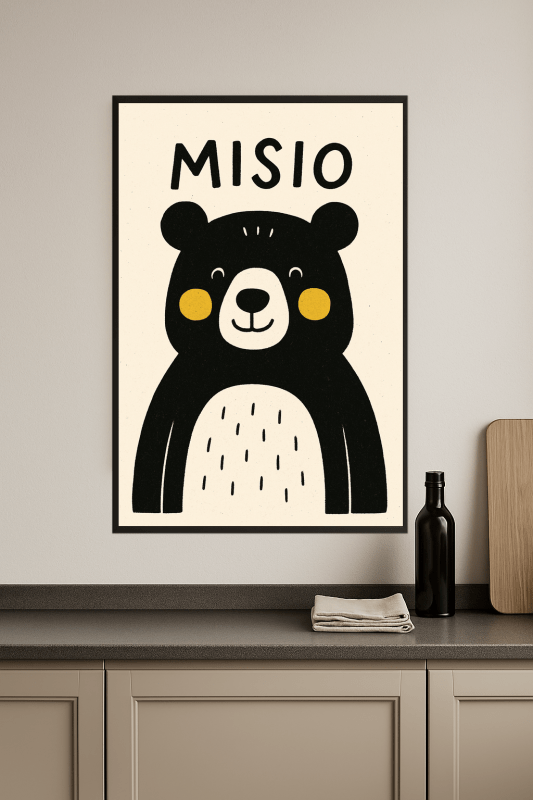 Ilustracja Misia Bear - CasaNookDecor