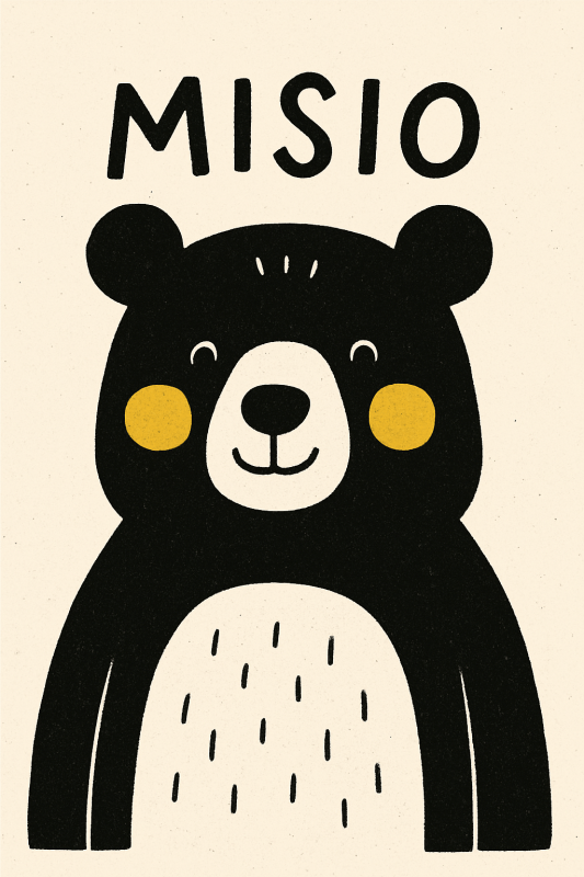 Ilustracja Misia Bear - CasaNookDecor