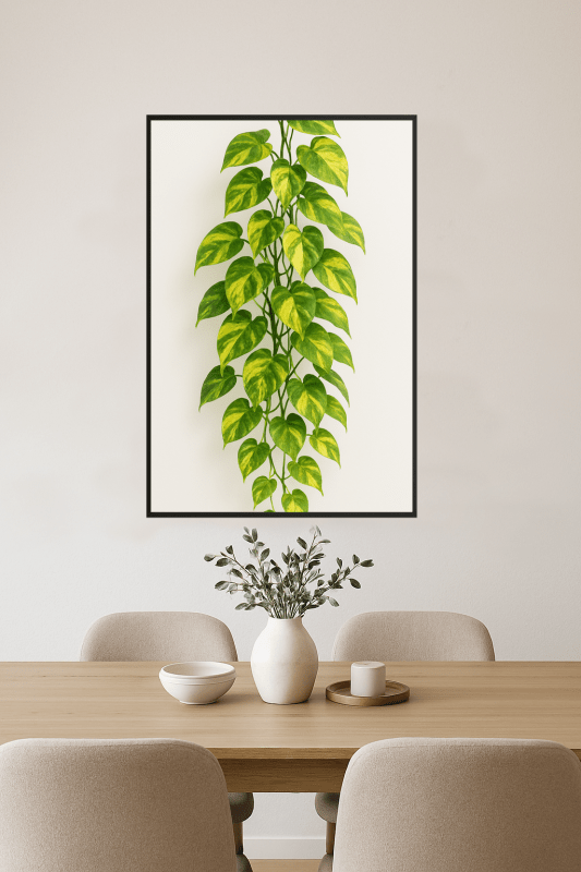 Ilustracja Rośliny Złotego Pothosa - CasaNookDecor