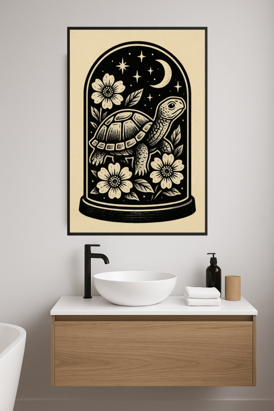 Ilustracja Szklanej Kopuły Żółwia - CasaNookDecor